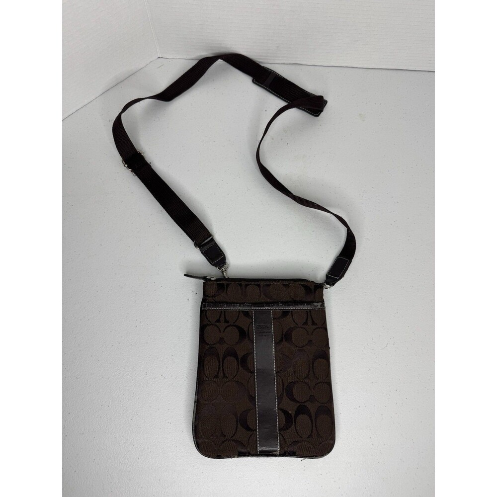 COACH Signature Crossbody Slingback Shoulder Canvas Purse Bag